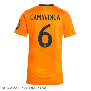 Real Madrid Eduardo Camavinga #6 Vieraspaita Naisten 2024-25 Lyhythihainen